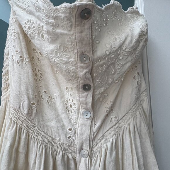 Free People Evelyn Eyelet Midi Dress Size XS - Picture 4 of 5